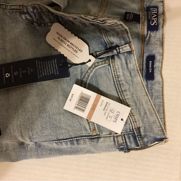 Chaps Denim Cuffed Shorts Bermuda 12/31 button fly - Picture 2 of 6